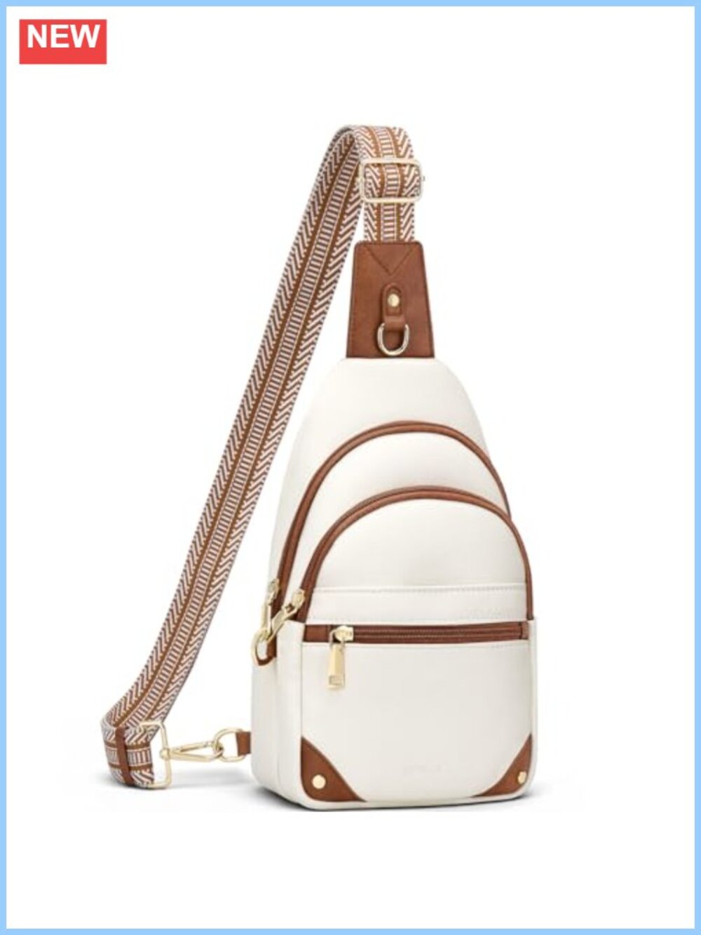 Anti Theft Crossbody Sling Bag RFID Travel Purse Faux Leather